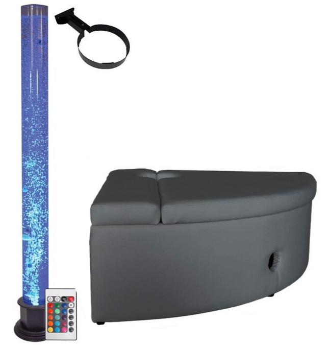 Corner Bubble Tube Kit (Incl. Large Tube, Grey Padded Surround & Bracket) - SENsory Toys4U
