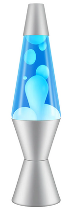 Lava Lamp Classic - White/Blue, Aluminium - 14.5-inch - SENsory Toys4U
