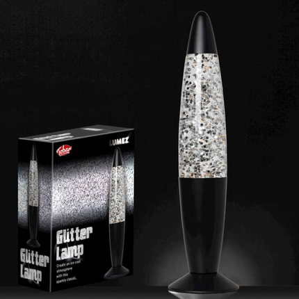 LUMEZ GLITTER LAMP SILVER BLACK - SENsory Toys4U
