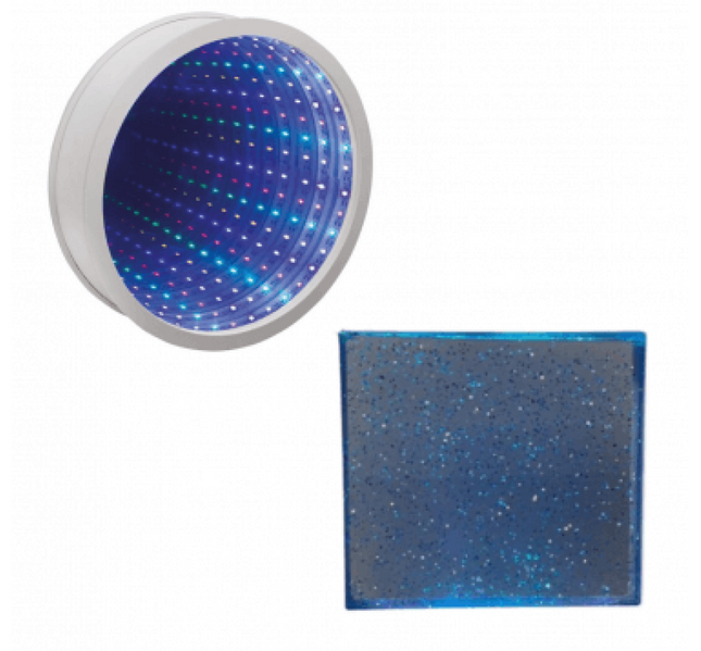 Glitter Filled Square & Infinity Mirror - SENsory Toys4U
