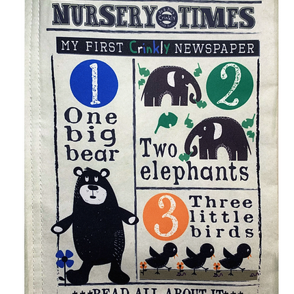 Nursery Times Crinkly Newspaper - Animals - SENsory Toys4U