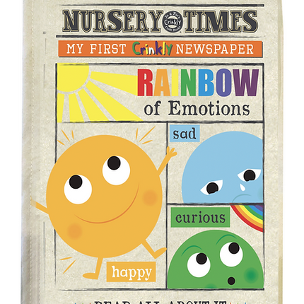 Nursery Times Crinkly Newspaper - Rainbow of Emotions - SENsory Toys4U