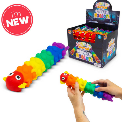 Axolotl Light Up Suction Push Popper Large - SENsory Toys4U