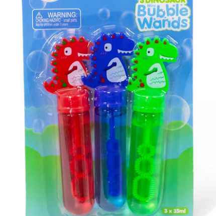 3pk Dinosaur Mini Bubble Wands - SENsory Toys4U