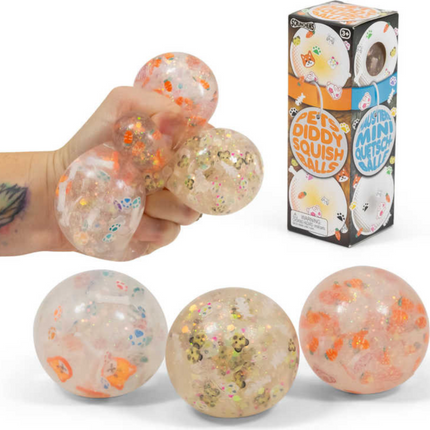 3PK ScunchyHeroes Pets Diddy Squish Ball - SENsory Toys4U