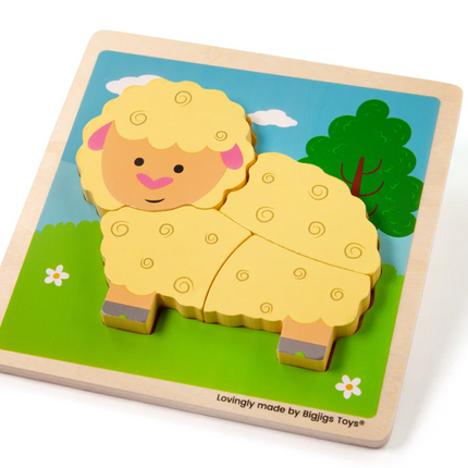 Chunky Lift-Out Puzzle - Sheep - SENsory Toys4U