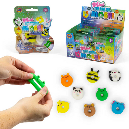 3pk Mini Animal Mochi - SENsory Toys4U