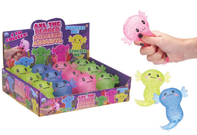 Axl The Beaded Squeeze Squishy Axolotl - SENsory Toys4U