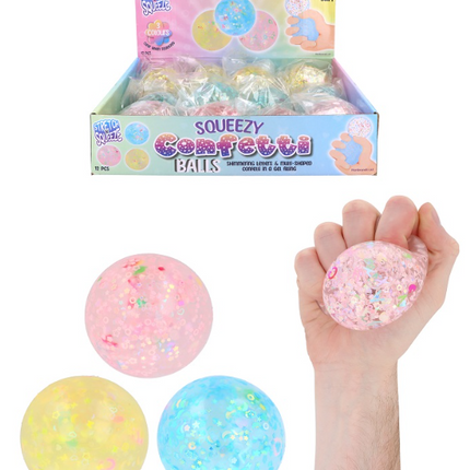 Squeezy Confetti Balls - SENsory Toys4U