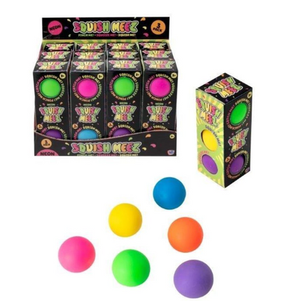 3 Pack Neon Super Squish Balls - SENsory Toys4U