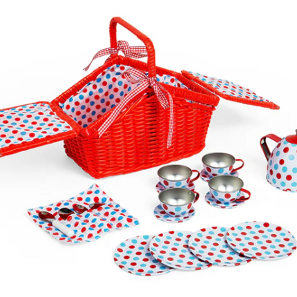 Spotted Basket Tea Set