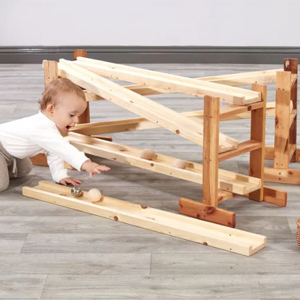 Wooden Chutes and Stands - Set of 9