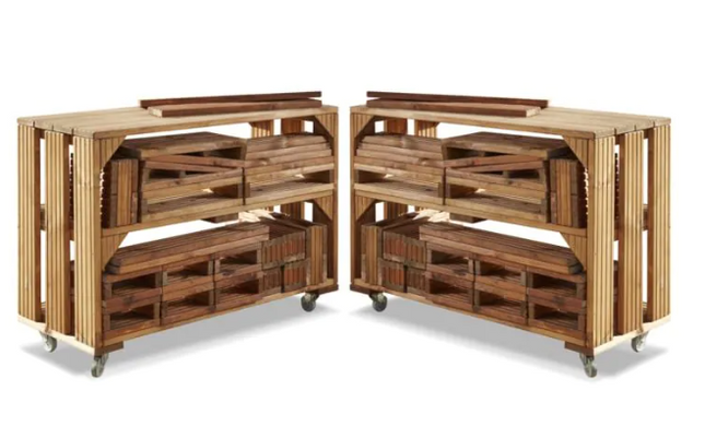 Complete  2 Big Block Trolleys And 50 Blocks Set