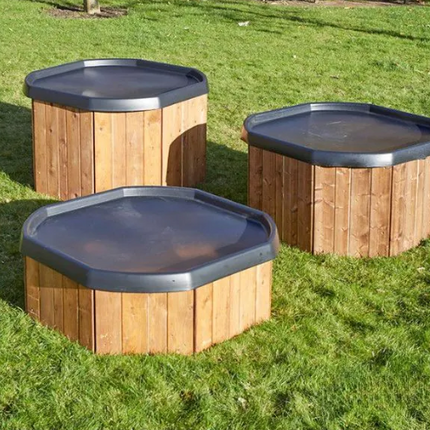 Tuff Spot Tray Wooden Super Store Stands - Set of 3