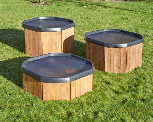 Tuff Spot Tray Wooden Super Store Stands - Set of 3