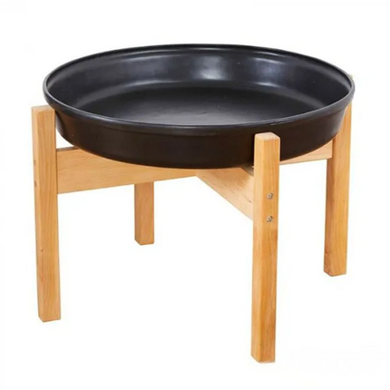 Black Deep Spot Tray and Stand - (H)50cm