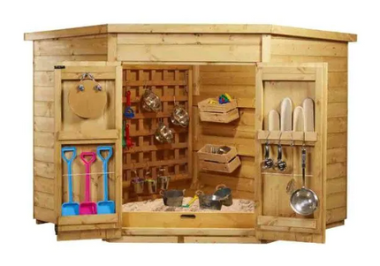 Wooden Sheltered Sandpit - (W)2.4m