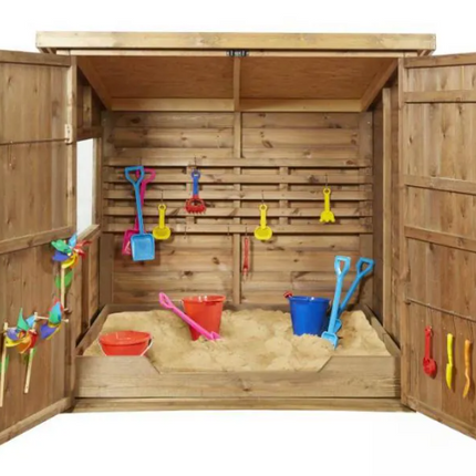 Wooden Sheltered Sandpit - (W)1.6m