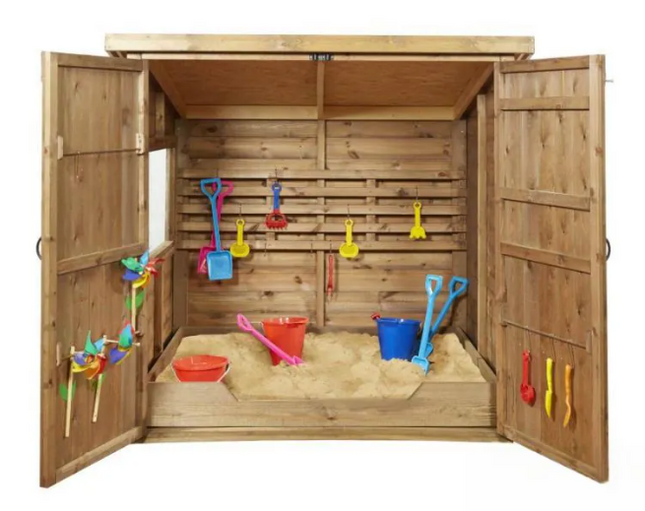 Wooden Sheltered Sandpit - (W)1.6m