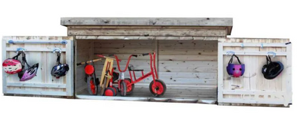 Wooden Outdoor Storage Bike Shed - (W)195cm