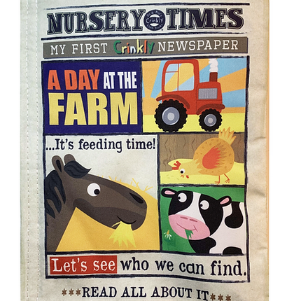 Nursery Times Crinkly Newspaper. A Day at the Farm - SENsory Toys4U