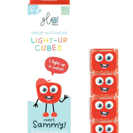 Glo Pals Light up Sensory Cubes - 4 Pack