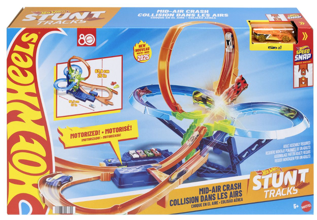 Hot Wheels Stunt Tracks Motorised Big Air Crash