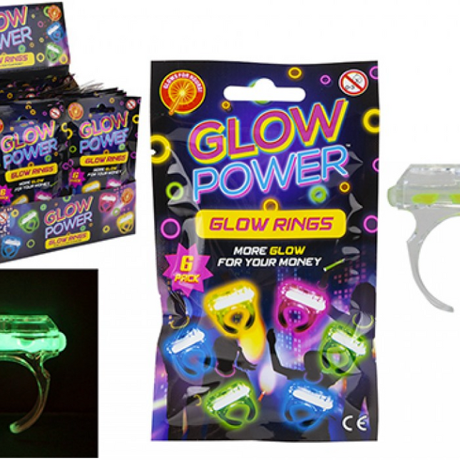 GLOW RINGS 6 PIECE SET