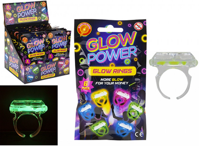 GLOW RINGS 6 PIECE SET