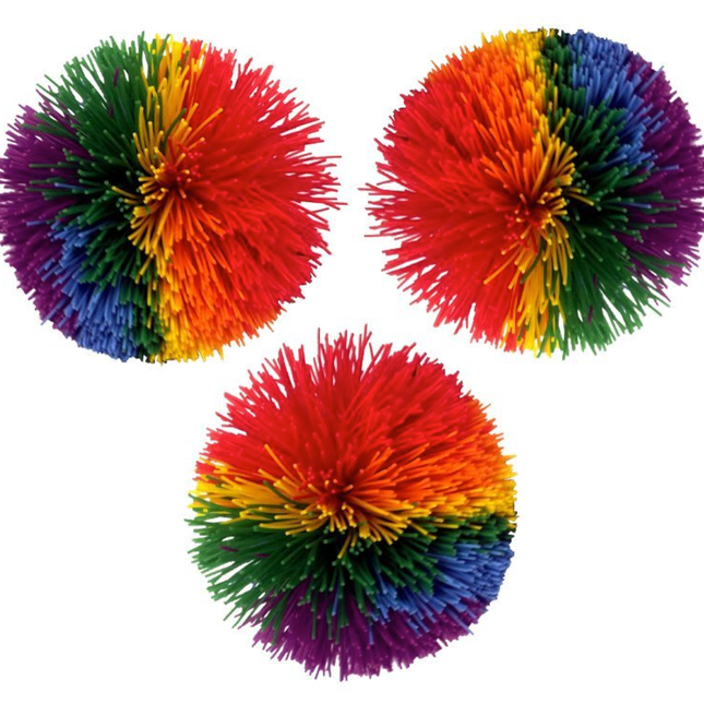 Sensory Koosh Ball 10 cm – Fluffy Rubber Sensory Tool (3 Pack)