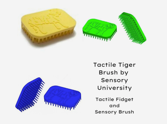 Tiger Hand Fidget & Sensory Brush