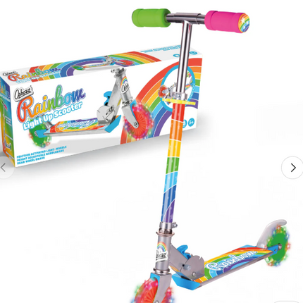 RAINBOW SCOOTER WITH FLASHING WHEELS