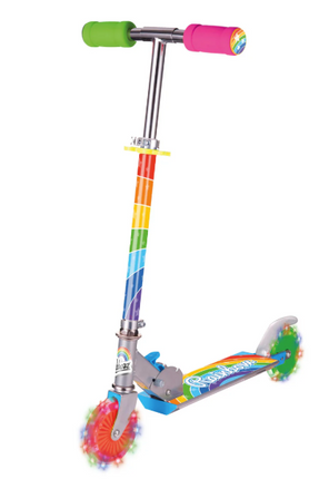 RAINBOW SCOOTER WITH FLASHING WHEELS