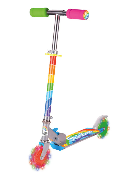 RAINBOW SCOOTER WITH FLASHING WHEELS