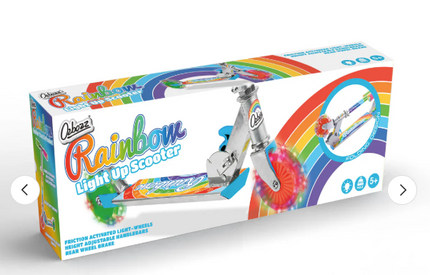 RAINBOW SCOOTER WITH FLASHING WHEELS