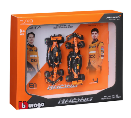 1:43 F1 MCLAREN MCL38 2024 TWO PACK NORRIS AND PIASTRI