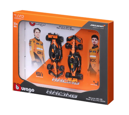 1:43 F1 MCLAREN MCL38 2024 TWO PACK NORRIS AND PIASTRI