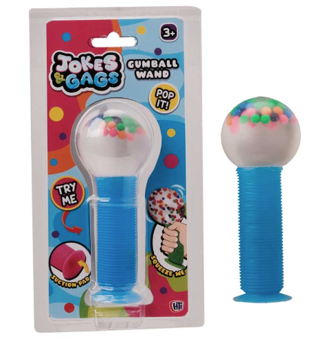 Jokes and Gags Gumball Poptube Wand - MOQ of: 12 - SENsory Toys4U