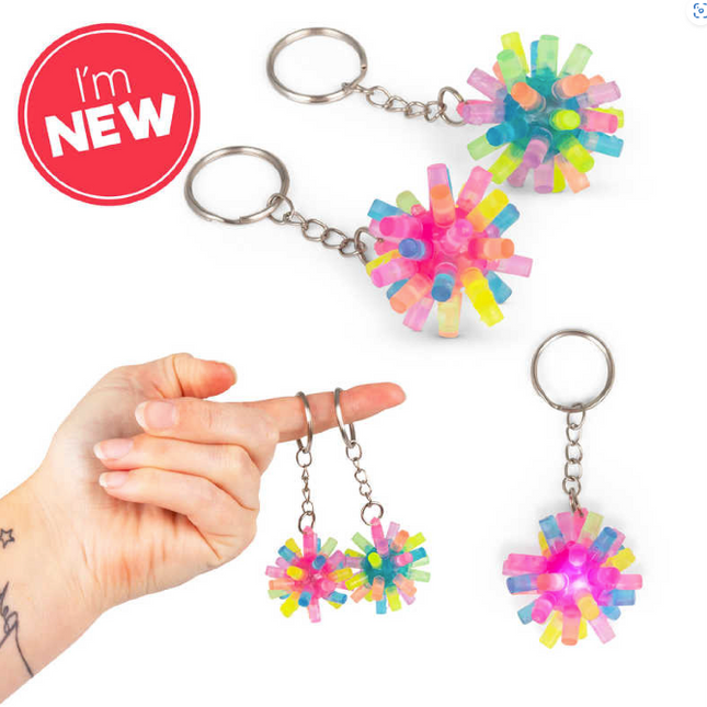 Flashing Spiky Keychain