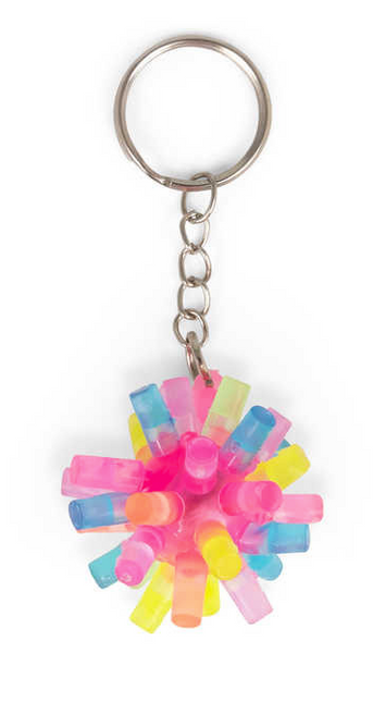 Flashing Spiky Keychain