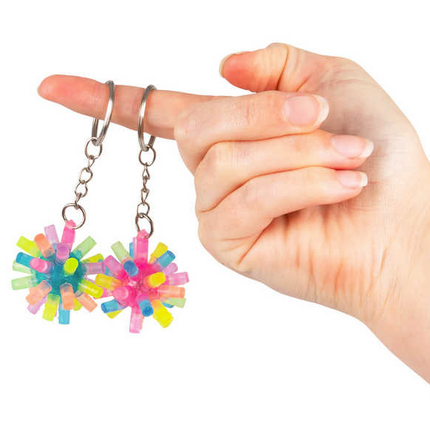 Flashing Spiky Keychain