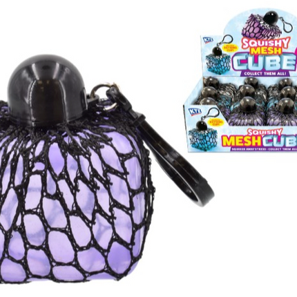 Squishy Mesh Cube With Keyring