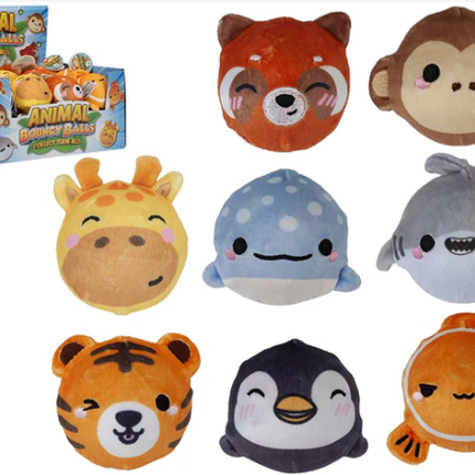 Soft Plush Assorted Animal Bouncy Balls