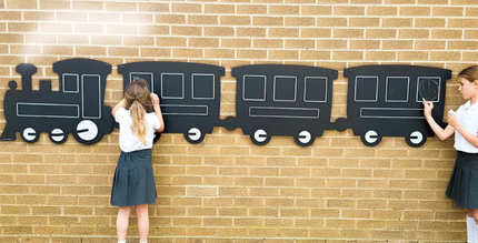 Giant Outdoor Train Chalkboard