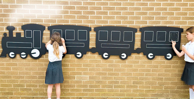 Giant Outdoor Train Chalkboard
