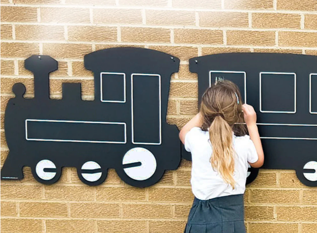 Giant Outdoor Train Chalkboard