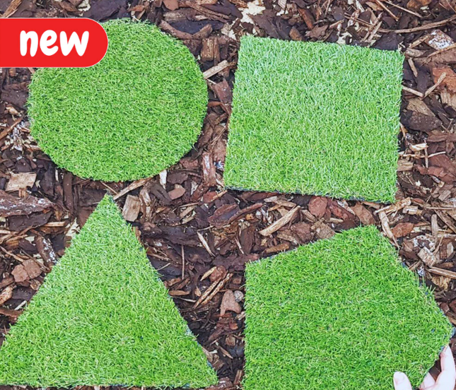 Mini Grass Shapes: Circle, Triangle, Square, Pentagon (Set of 4)