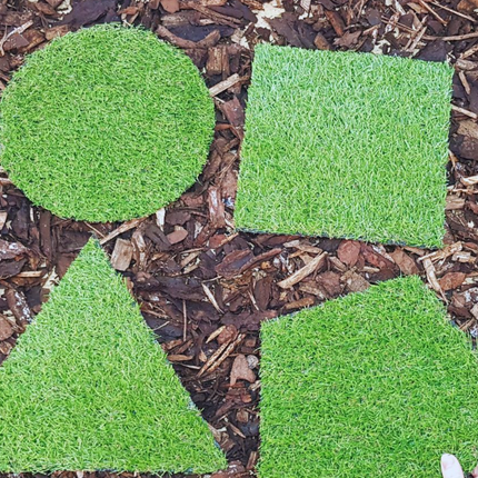 Mini Grass Shapes: Circle, Triangle, Square, Pentagon (Set of 4)