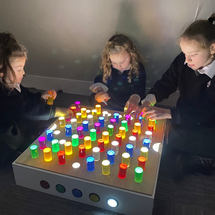 TABLE TOP PANEL WITH COLOURED RODS