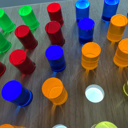 TABLE TOP PANEL WITH COLOURED RODS